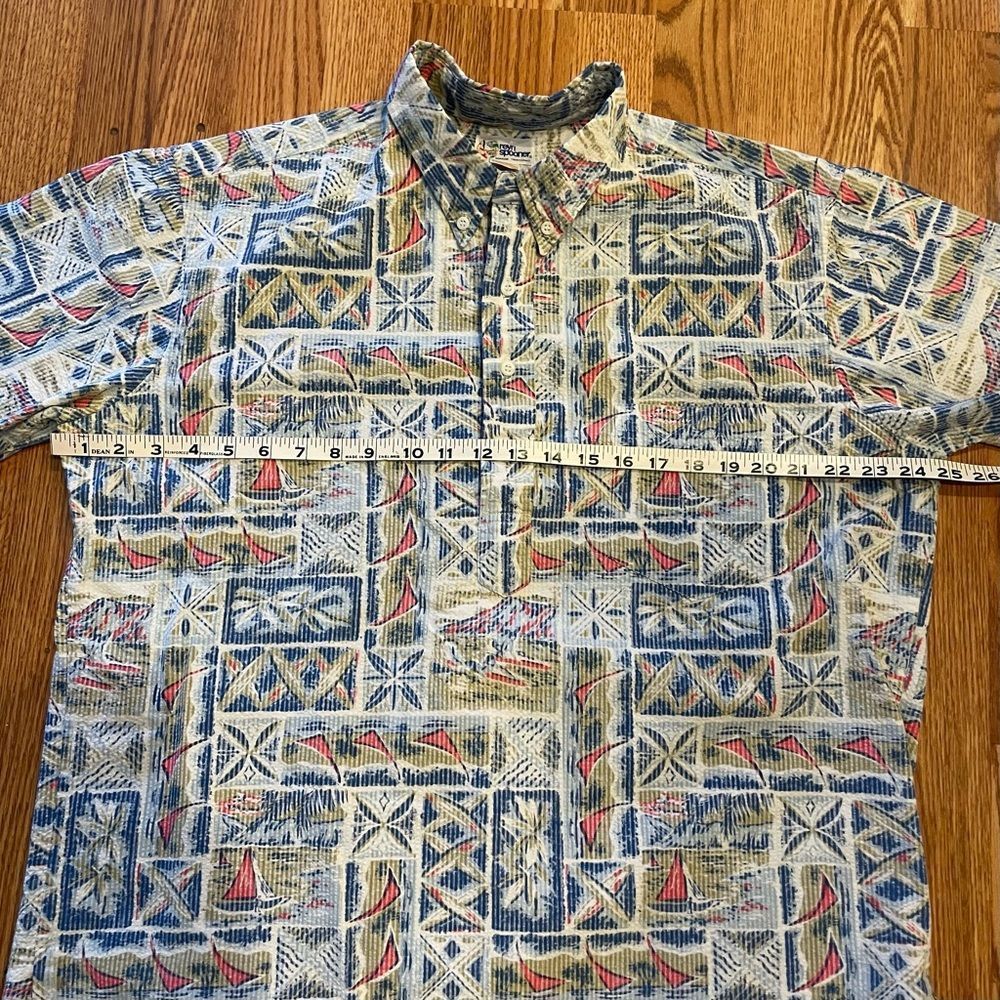 Vintage 1980-90’s Reyn Spooner Hawaiian Pullover Short Sleeve Shirt Sz-XL - Picture 6 of 9